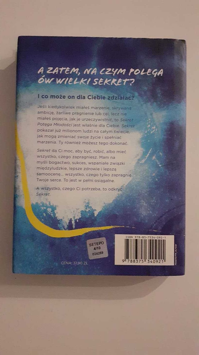 Książka Sekret. Potęga Młodości. Paul Harrington.