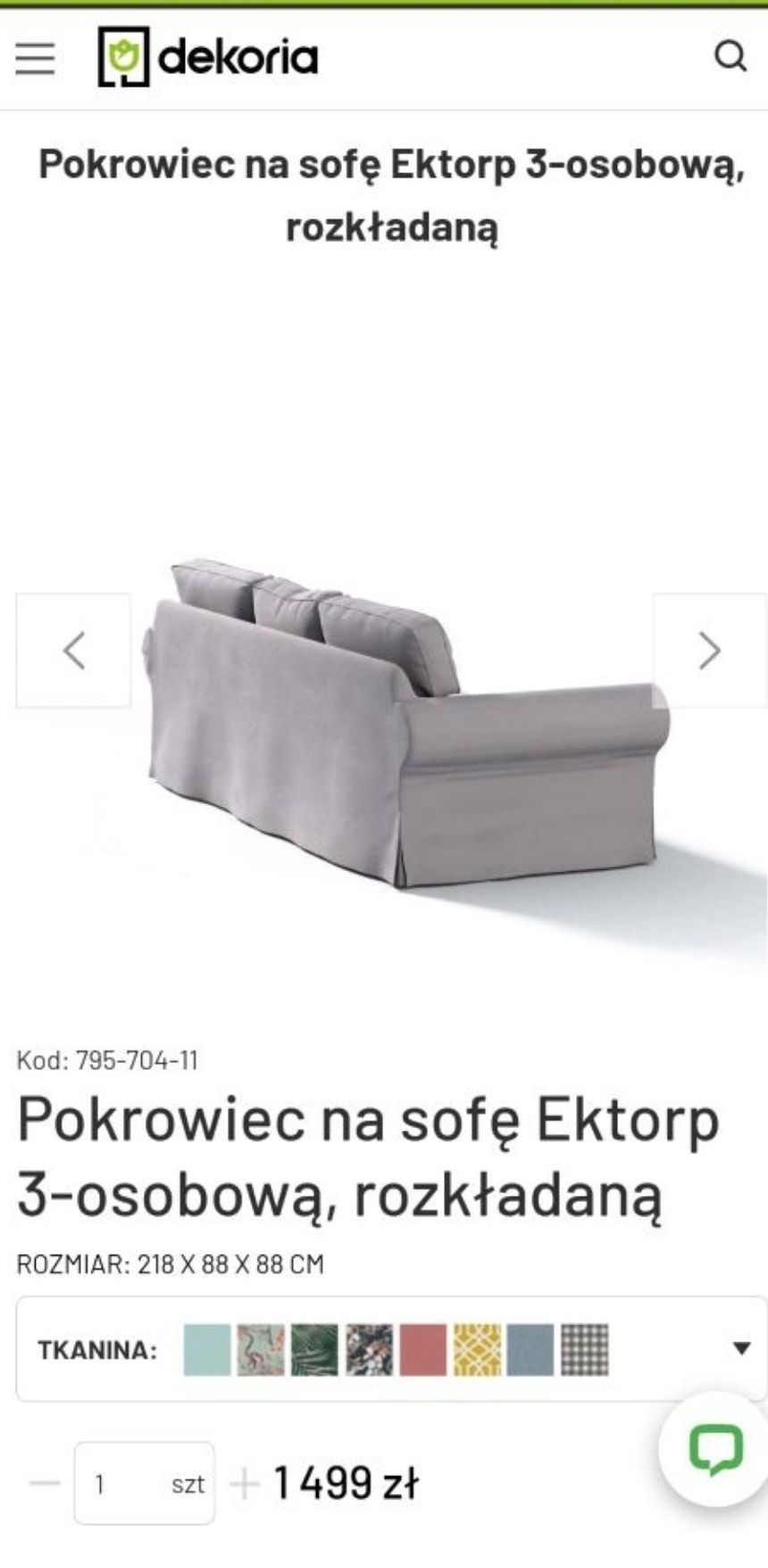 Pokrowiec na sofę EKTROP, 3 osobową, rozkładaną