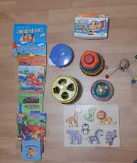 Zabawki, wiaderko układanka, książki, puzzle CzuCzu