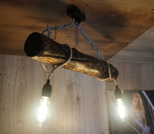 Lampa retro, vintage, loft + 2 żarwki led eddison Wysokość 22-110cm