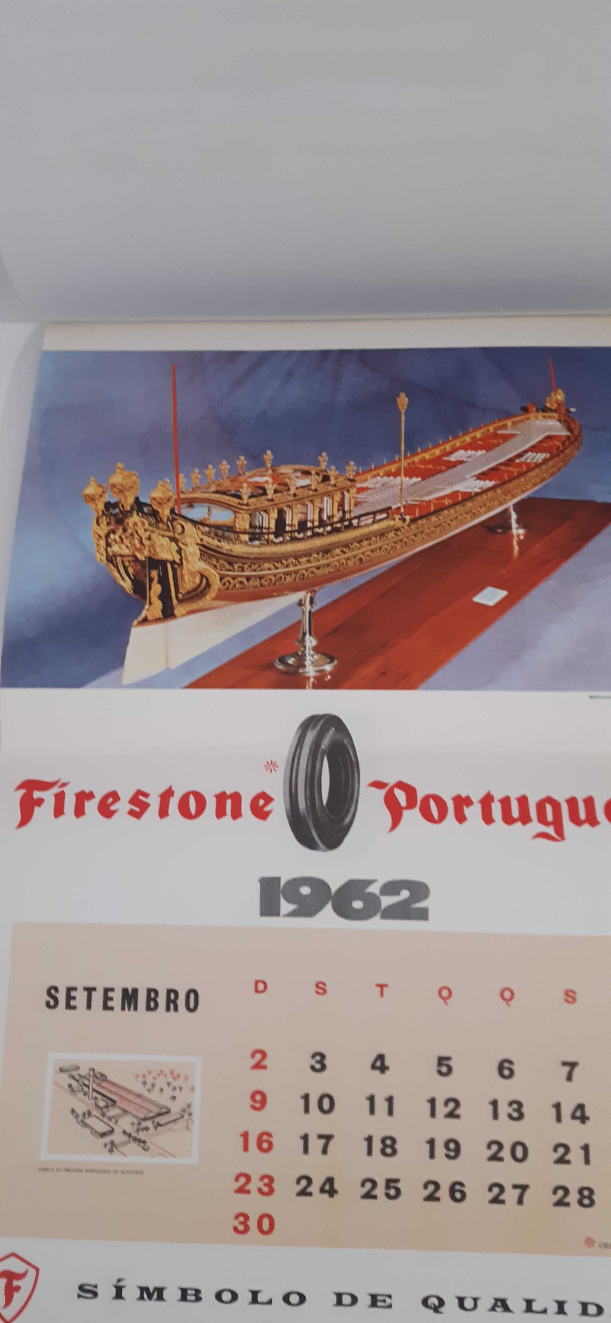 Calendário Firestone 1962, de grandes dimensões