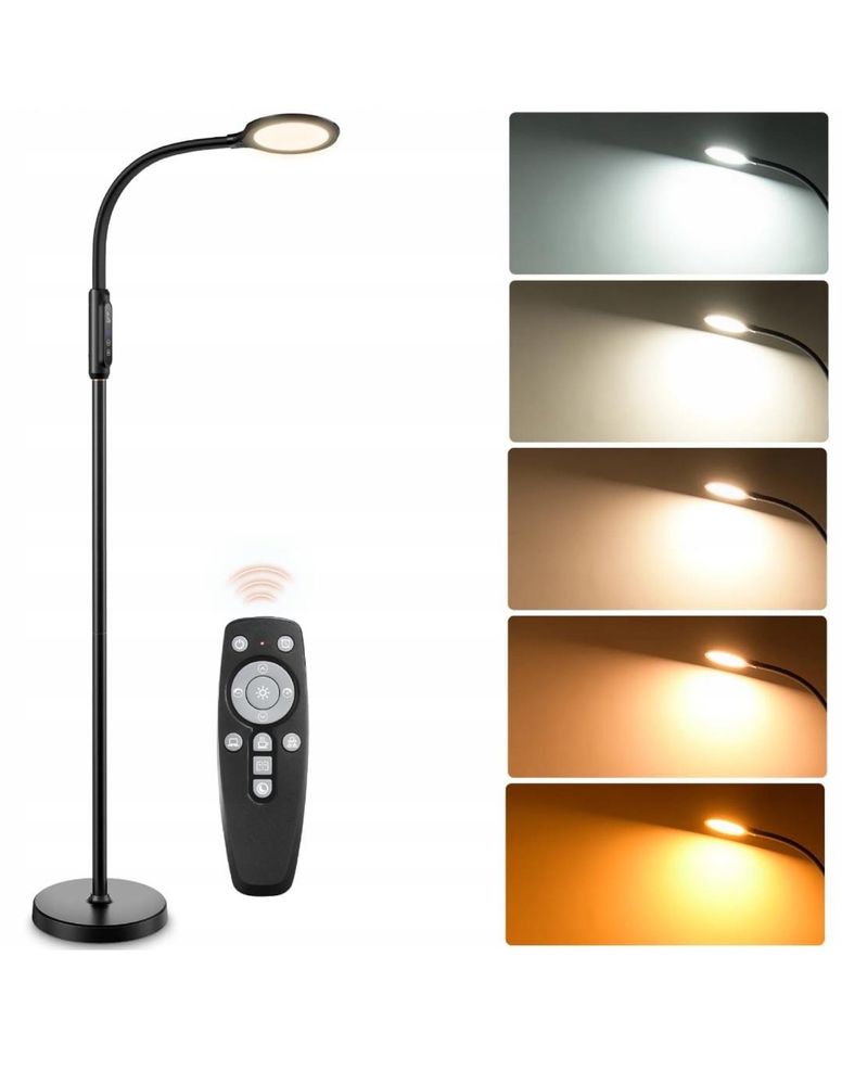 Lampa podłogowa LED + pilot Stojąca Nowoczesna