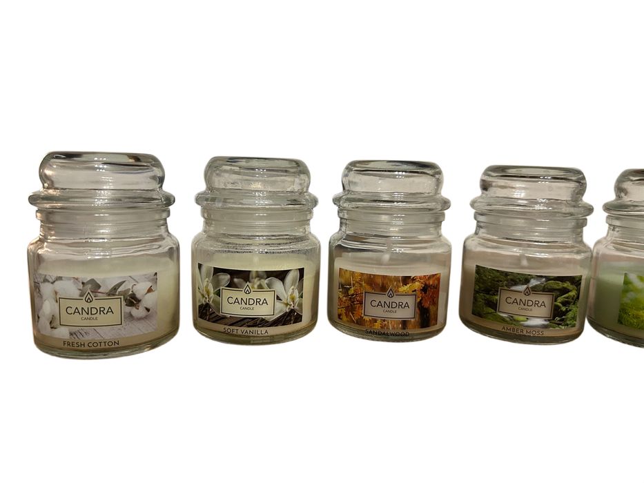 Zestaw 7 zapachowych świec w słoiczkach Candra nr.8406 - 8412