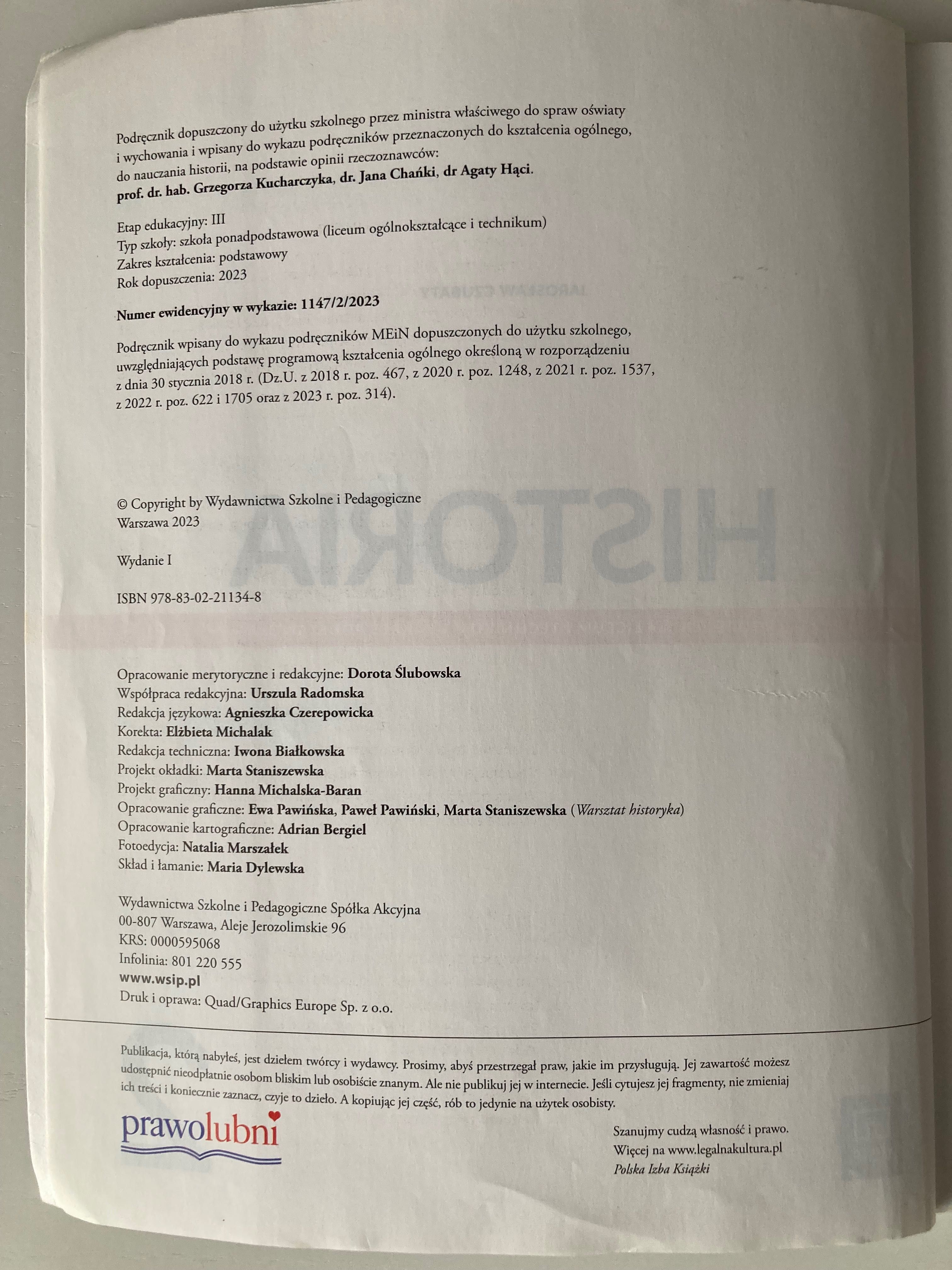Historia 2, zakres podstawowy