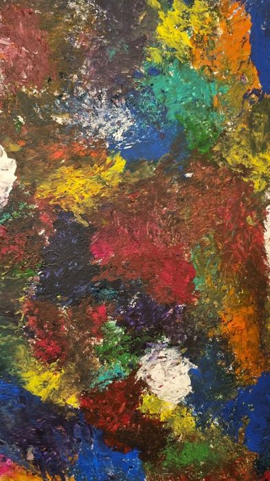 Quadro Abstrato Original Multicolor (120cmx60cm)