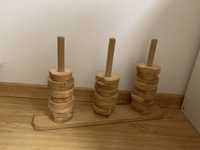 Jogo de encaixe em madeira , feito à mão