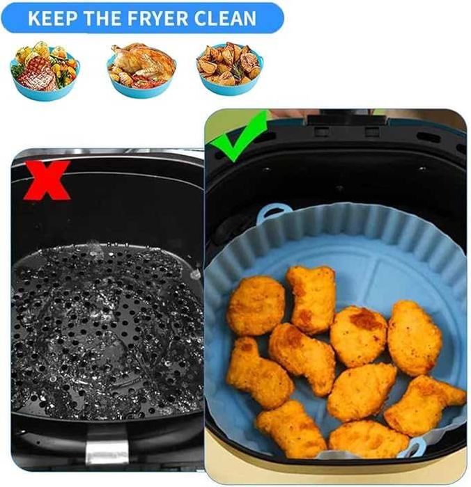 Silikonowy wkład do frytkownicy beztłuszczowej Airfryer zielone 2 szt.
