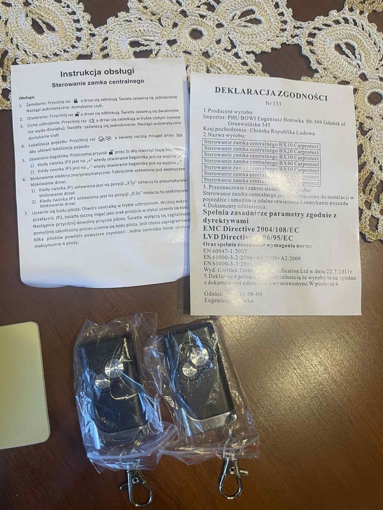 Sterowanie zamka centralnego