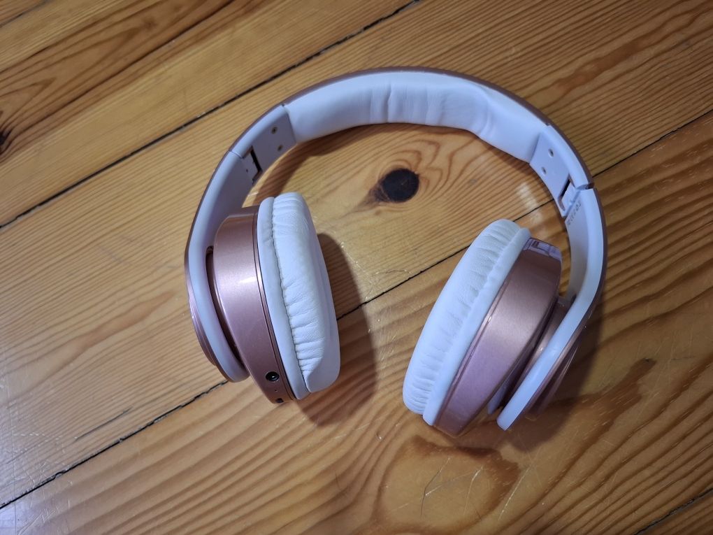 Auscultadores Bluetooth Rosa e branco