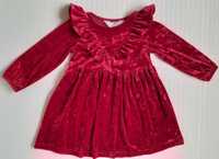 Детское платье велюр на 1.5-2 года