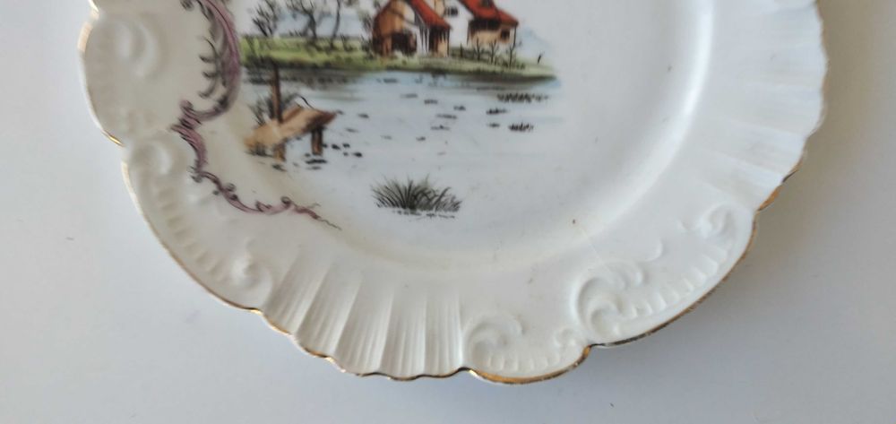 Prato Vista Alegre antigo 1881 a 1921 Séc XIX/XX Bordo Recortado