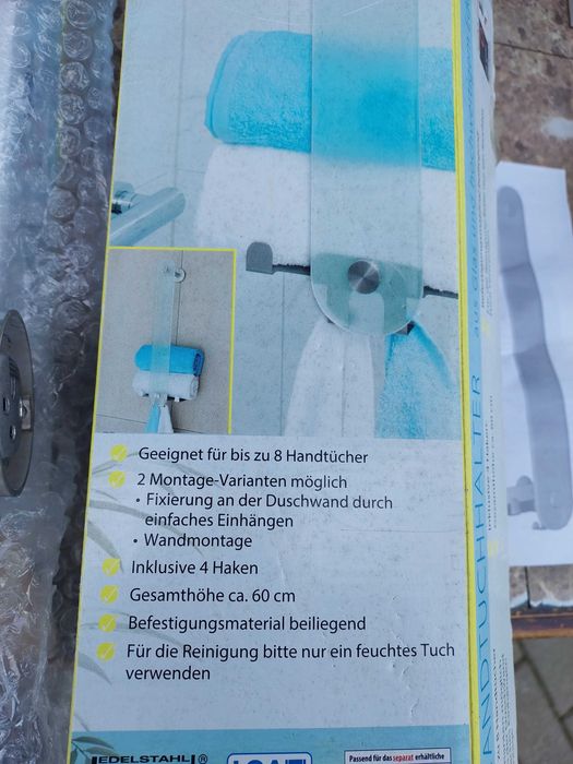 Zestaw do łazienki kubek mydelniczka wieszak półka stal szkło