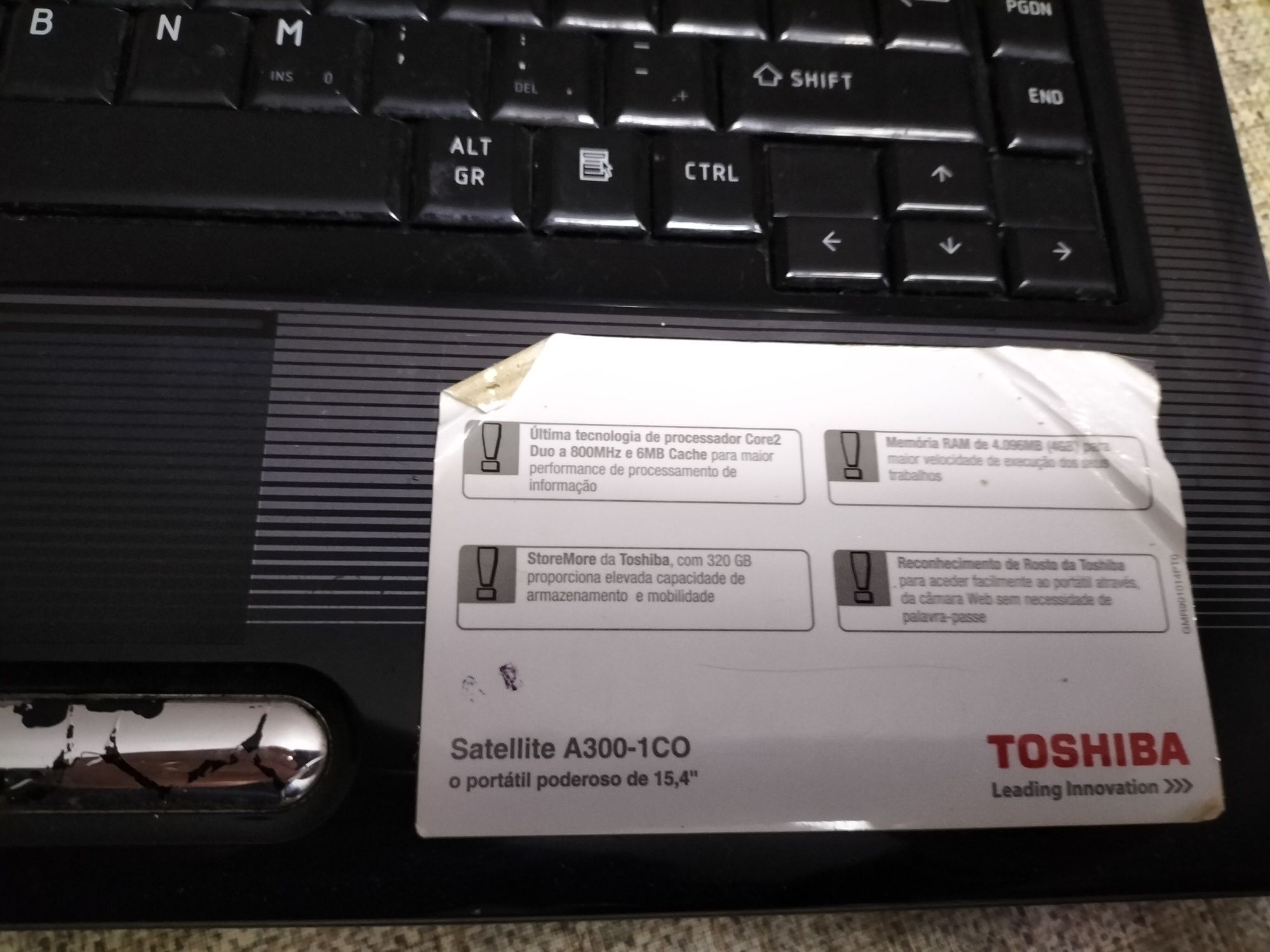 Computador portátil Toshiba para peças