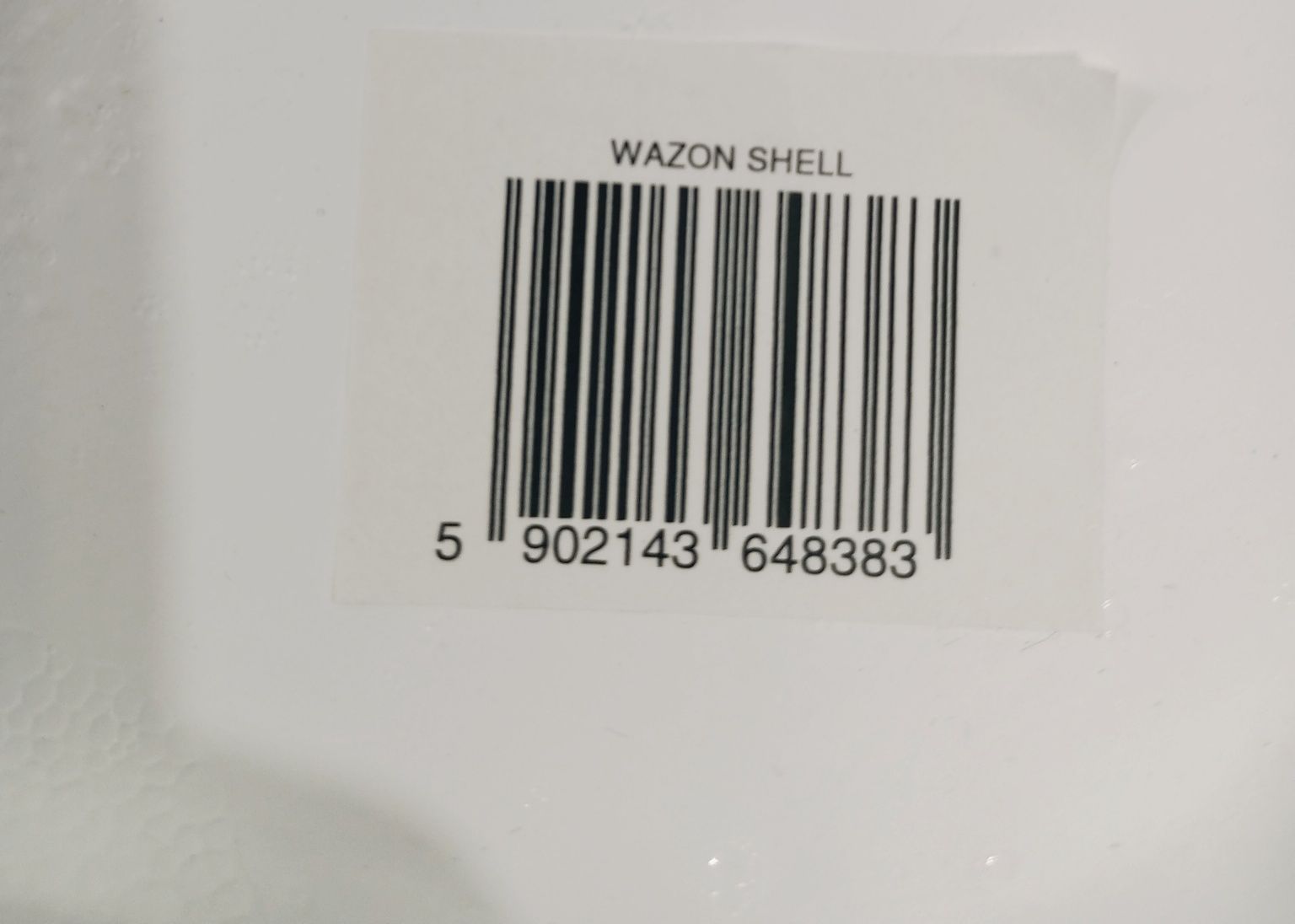 Wazon ceramiczny Shell z cekinami, biało - szary