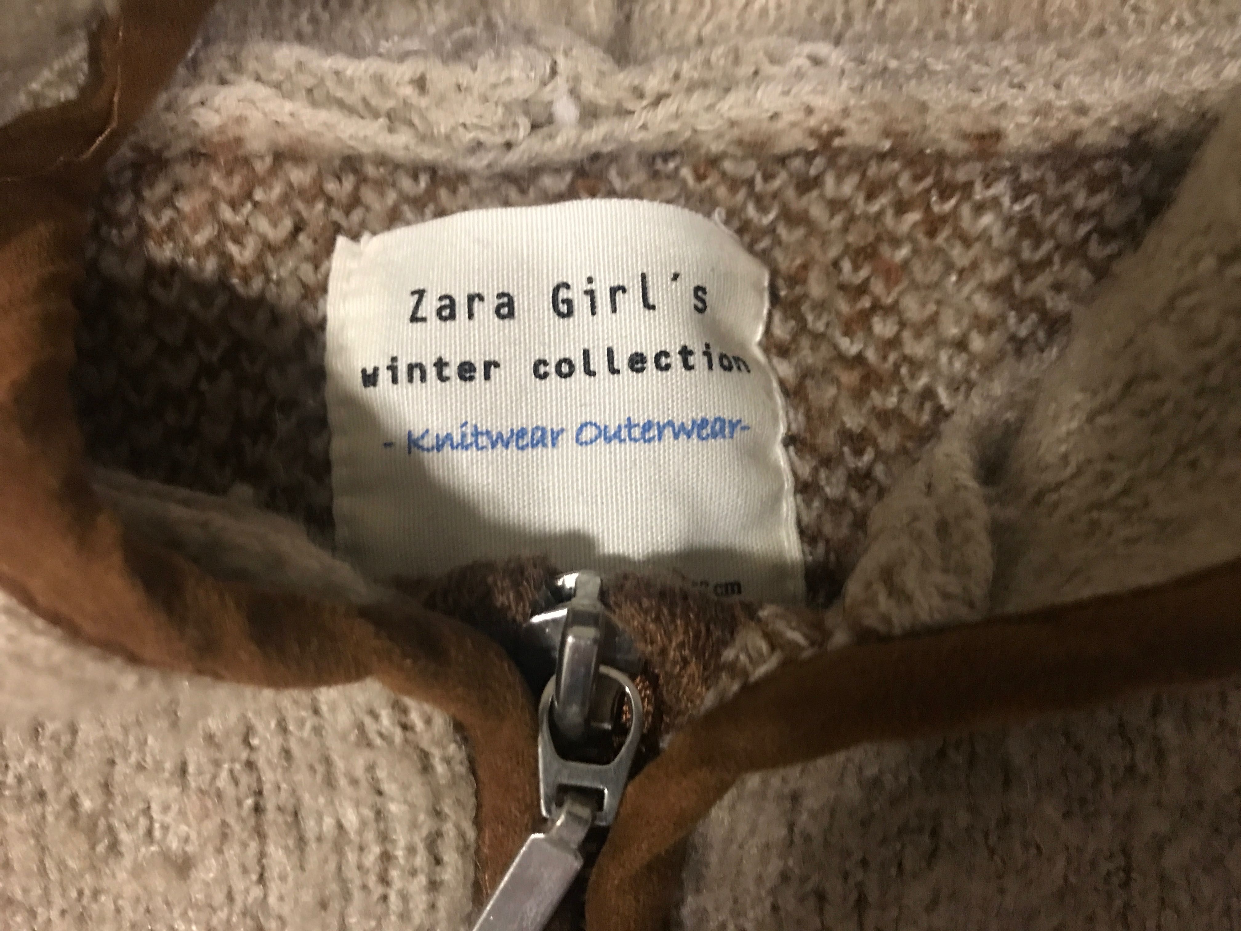 Casaco com carapuço de menina da Zara tam 11/12 anos