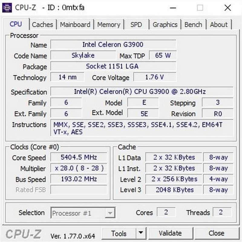 Продам процесор с.1151 Celeron G3900