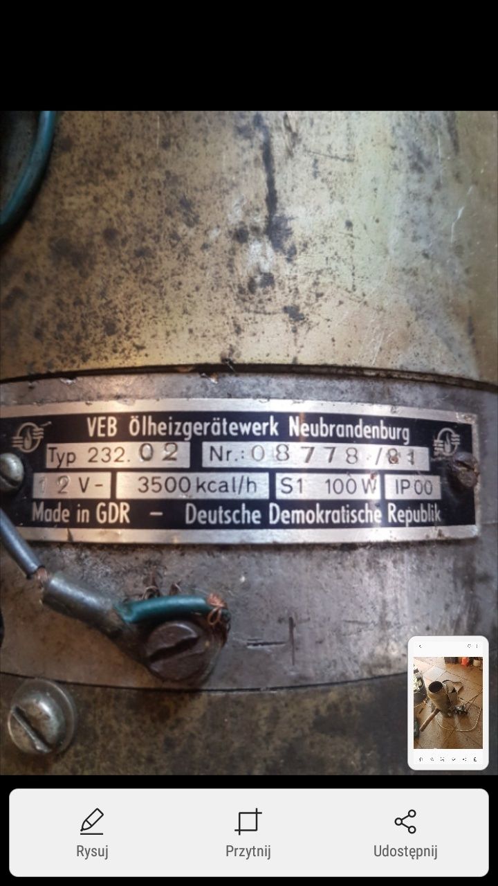 webasto nagrzewnica VEB Olheizgeratewerk