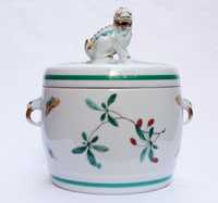 Pote Cão de Foo grande em porcelana Vista Alegre - Decor Famille Verte