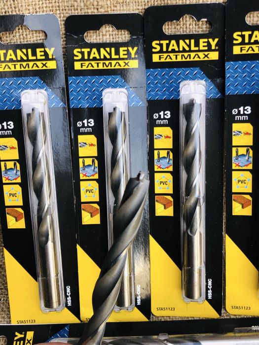 Сверло скоростное по металлу, дереву, пластику STANLEY 13 мм