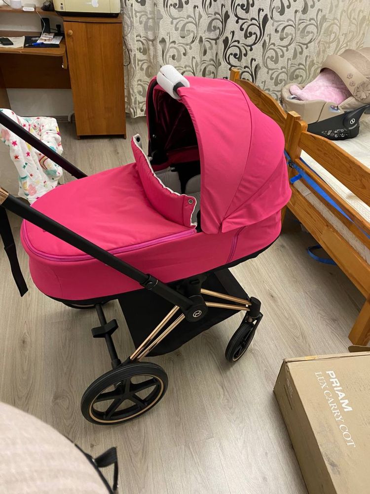 Коляска Cybex Priam 3в1 + дощовики та підстаканник