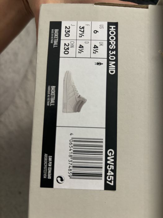 Buty adidas HOOPS 3.0 mid rozmiar 37 1/3