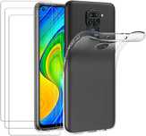 Zestaw Silikonowe Plecki 3szt Folia Ochronna Xiaomi Redmi Note 9 NFC
