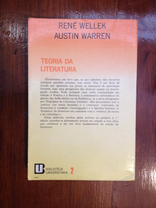 René Wellek e Austin Warren - Teoria da Literatura