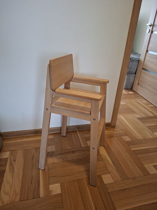 Krzesełko wysokie dziecięce drewniane Hania