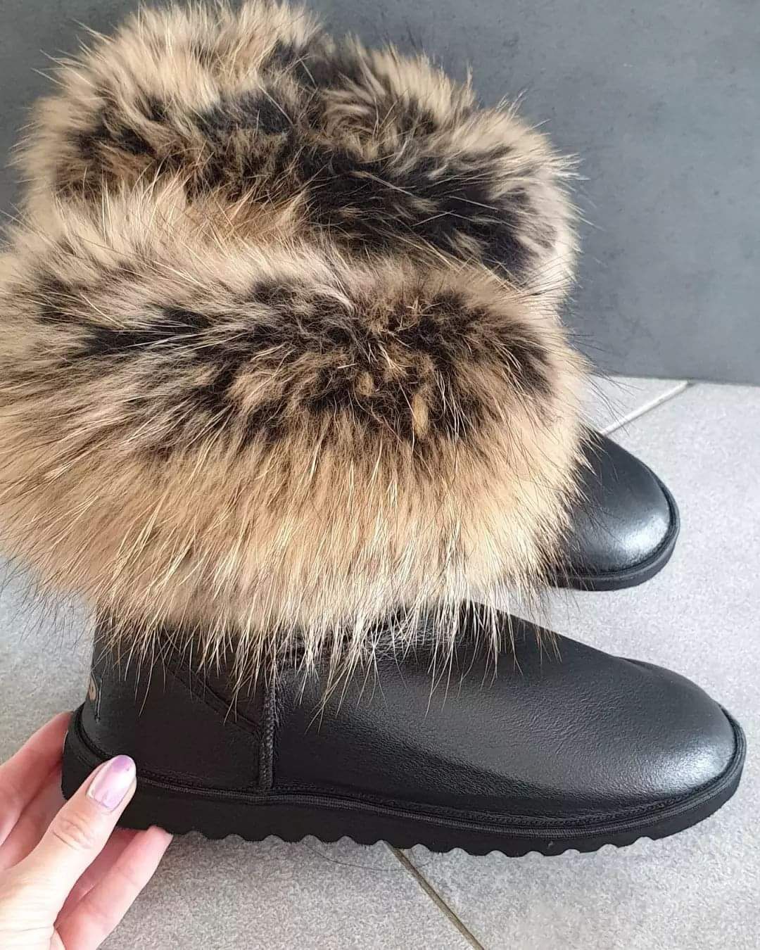 Buty śniegowce emu naturalna skóra jenot