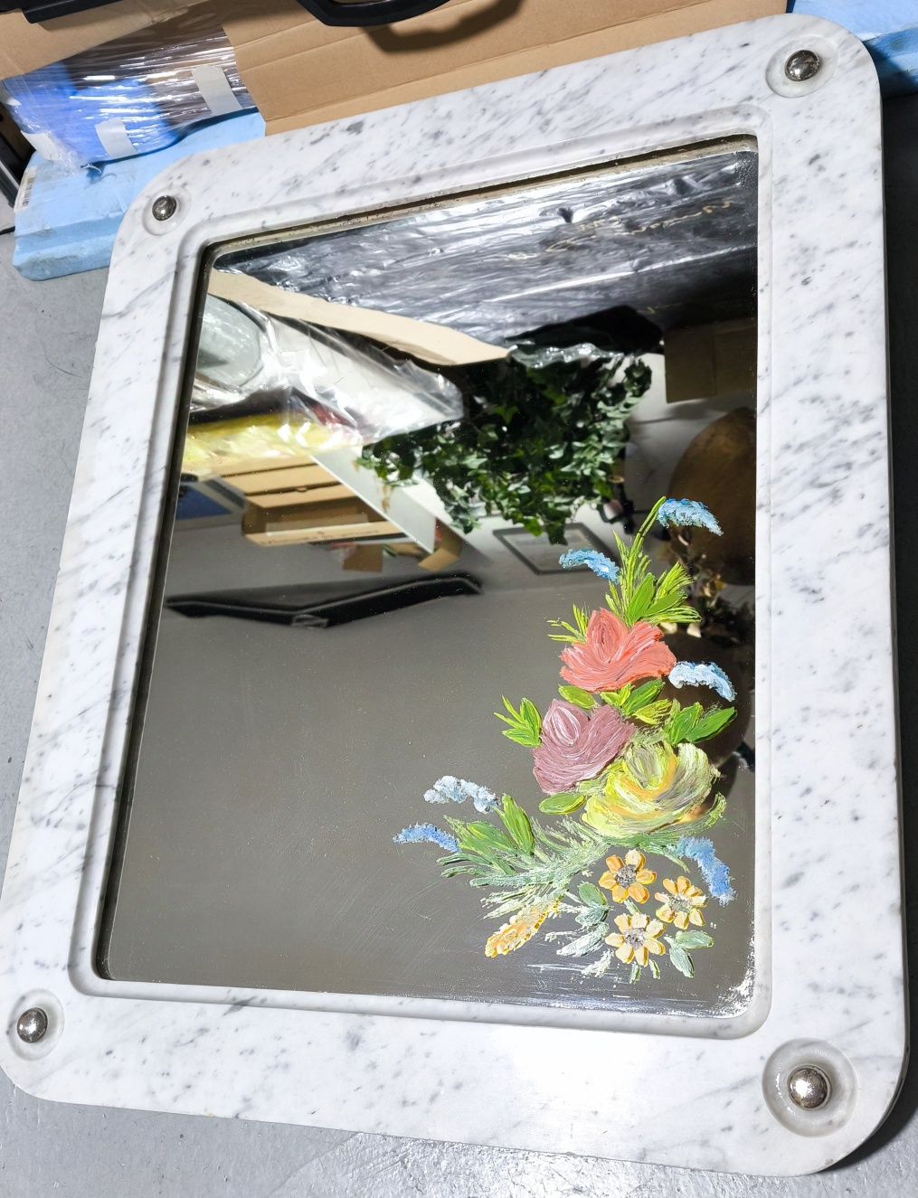 Espelho com moldura mármore Arte Déco