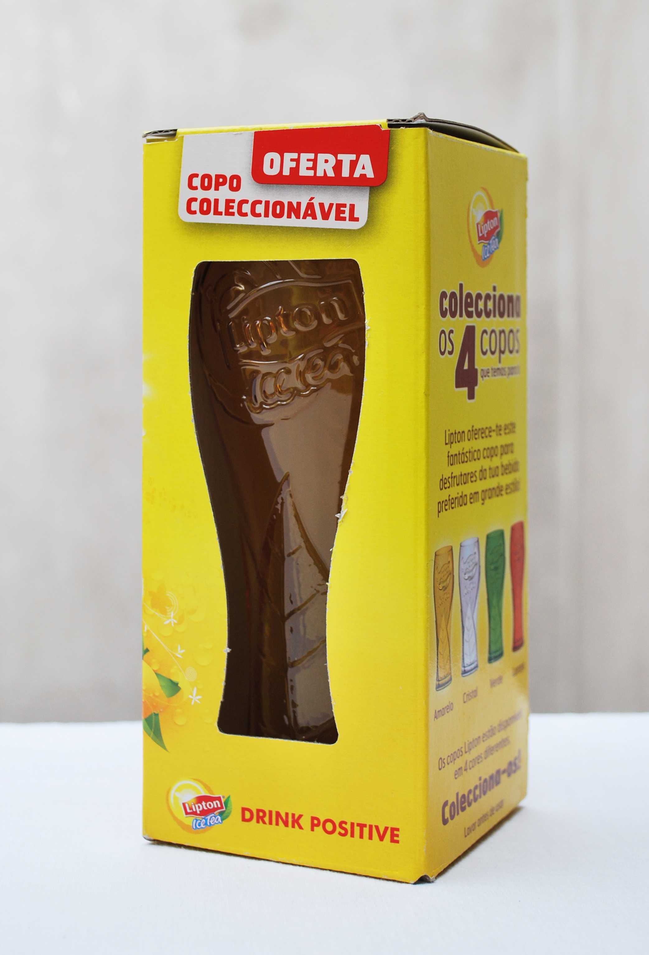 Copo Lipton Ice Tea amarelo