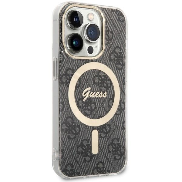 Etui Guess 4G MagSafe do iPhone 14 Pro 6.1" - Czarny