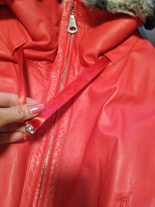 Эксклюзив  кожаная куртка мех шиншилла