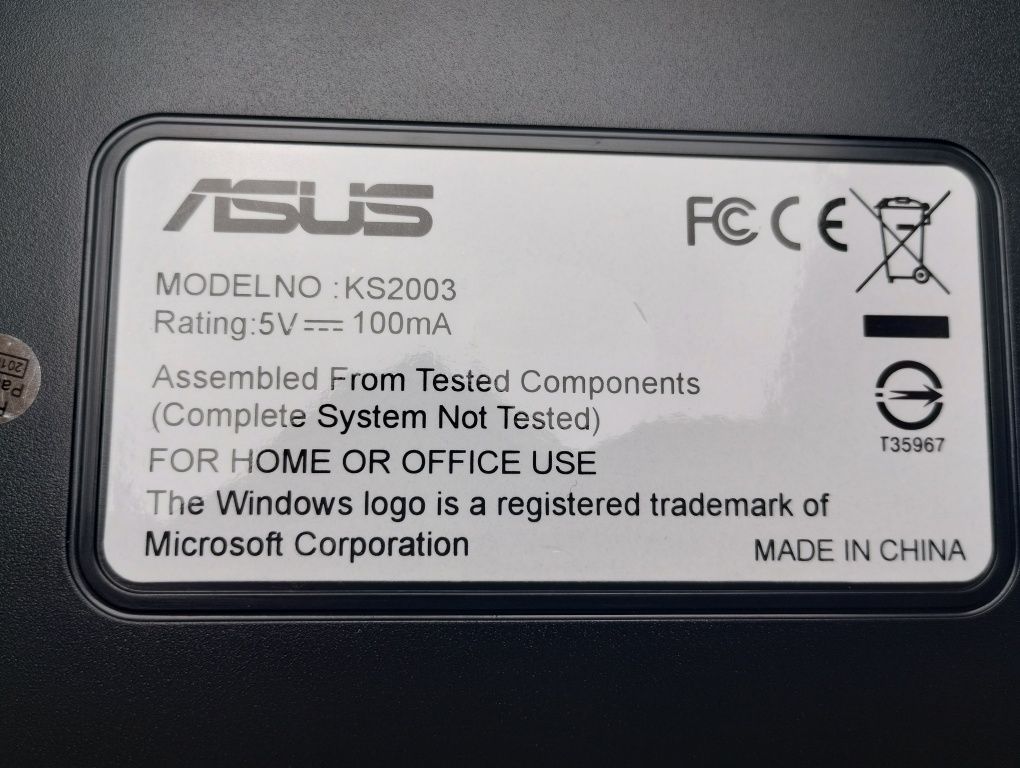 Klawiatura USB Asus KS2003