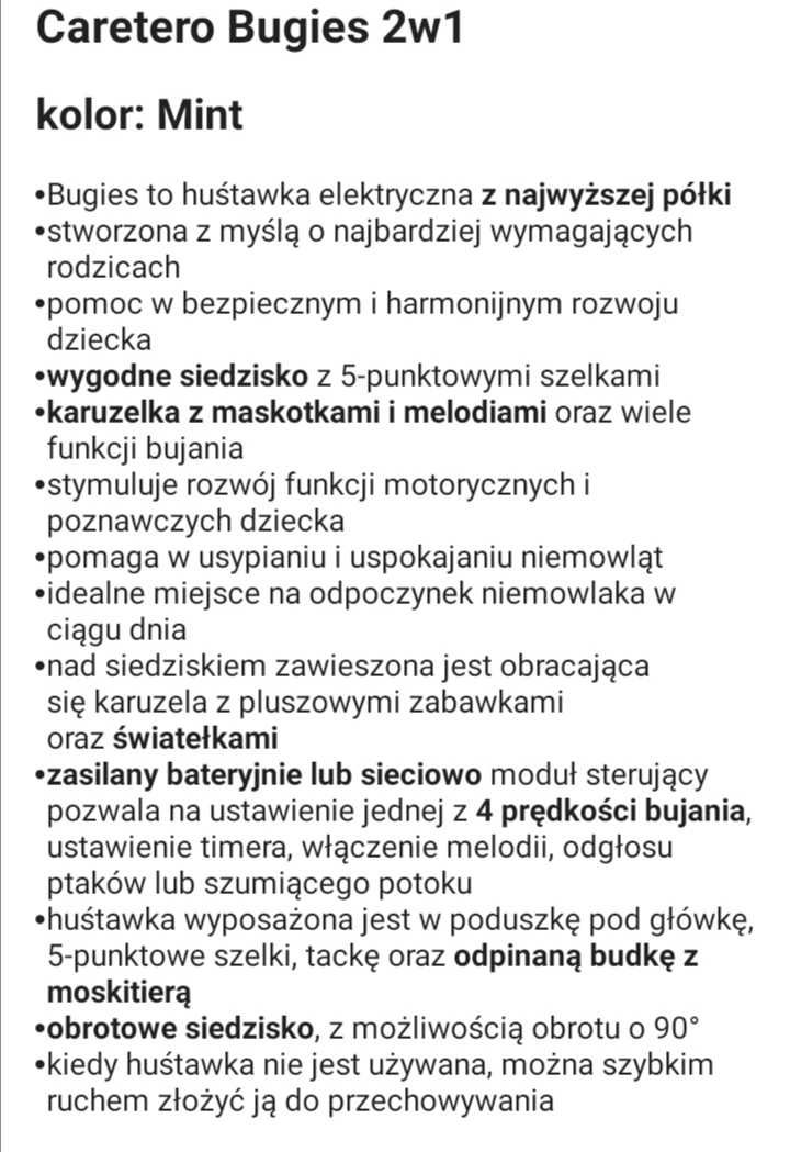 Huśtawka Bujak Caretero Szary