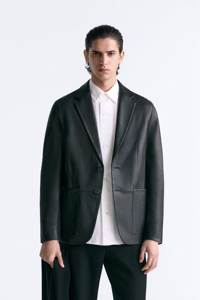Skórzana marynarka. 100% skóra. Rozmiar XL. Zara.