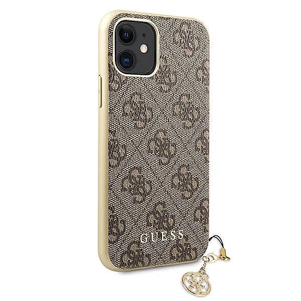 Etui Guess 4G Charms Collection na iPhone 11 / Xr - brązowe