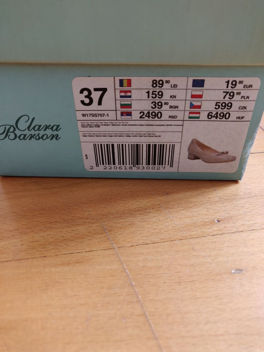 Buty damskie/półbuty damskie Clara Barson, rozmiar 37