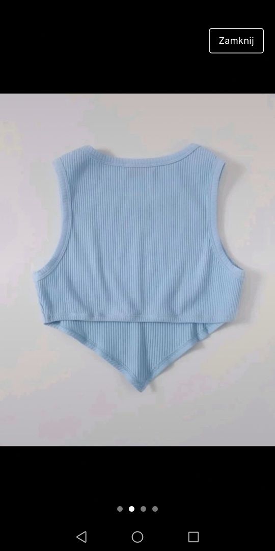 niebieski top shein xs