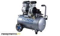 Compressor Silencioso Isento De Óleo 50L Hyundai HYAC50-2S