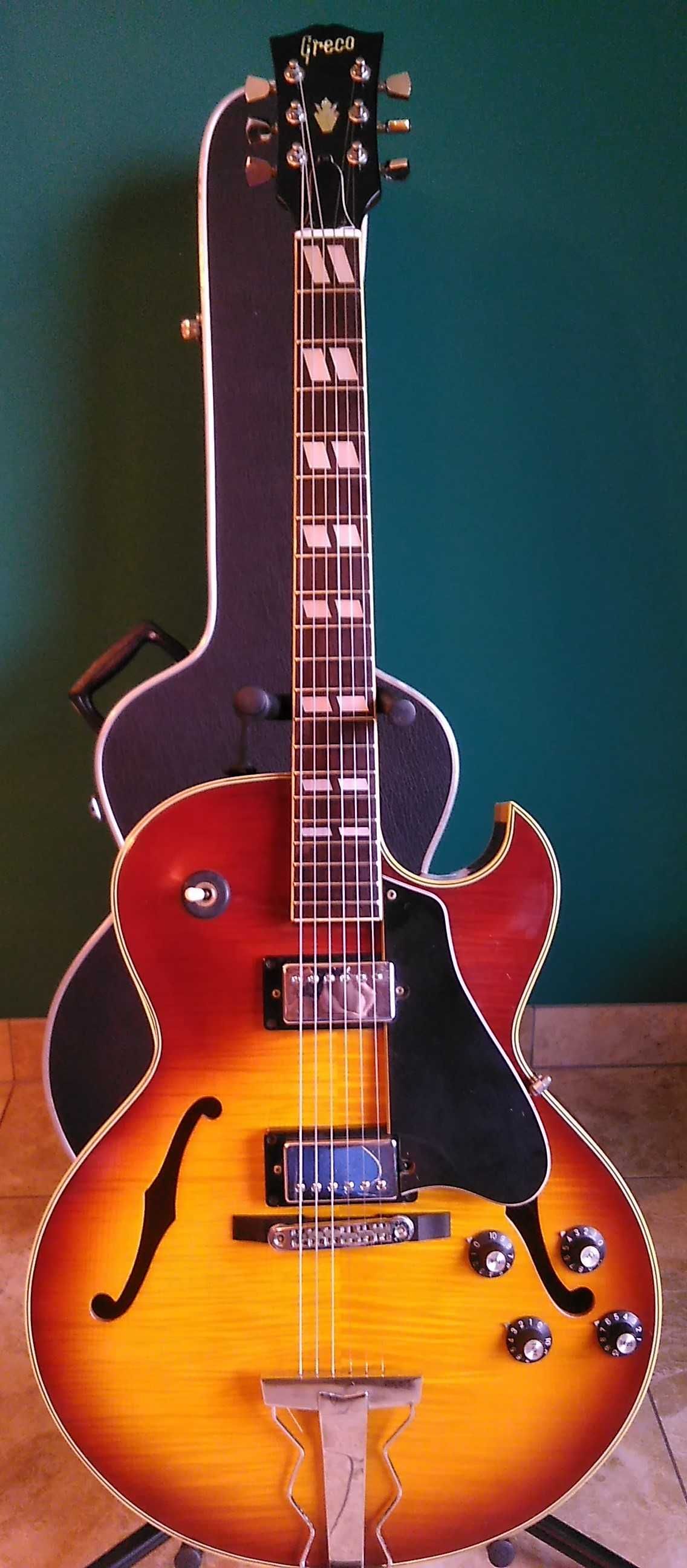 Greco hollow body, jazz guitar (nie Gibson) 1972