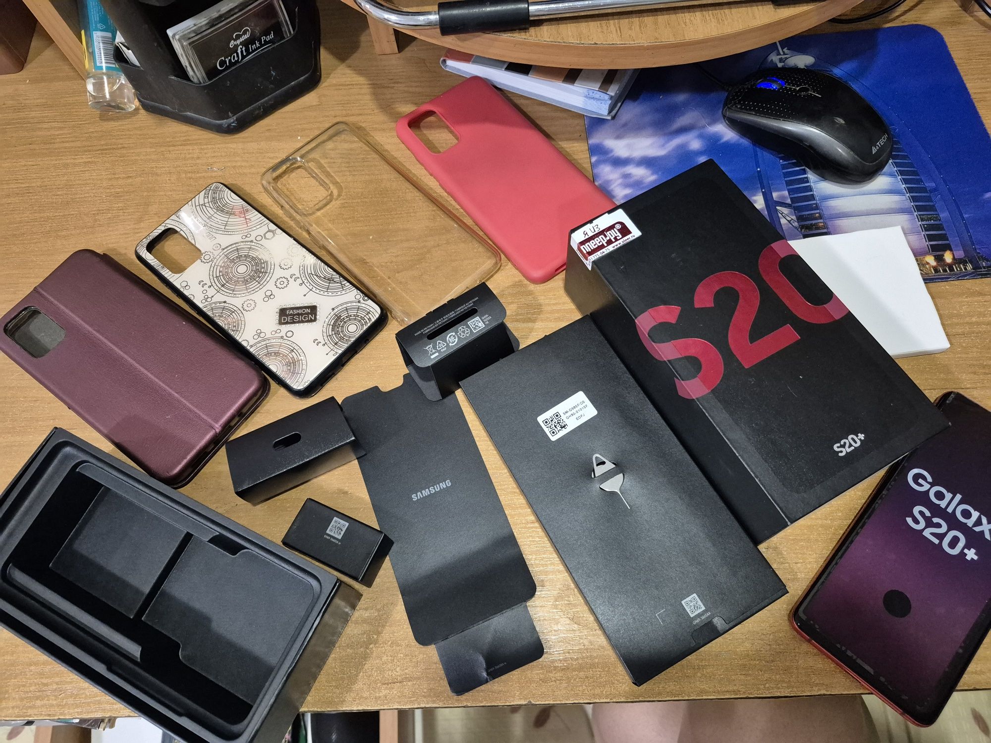 Коробка оригинал samsung s20+ Чехол бампер, книжка,силиконовый Samsung