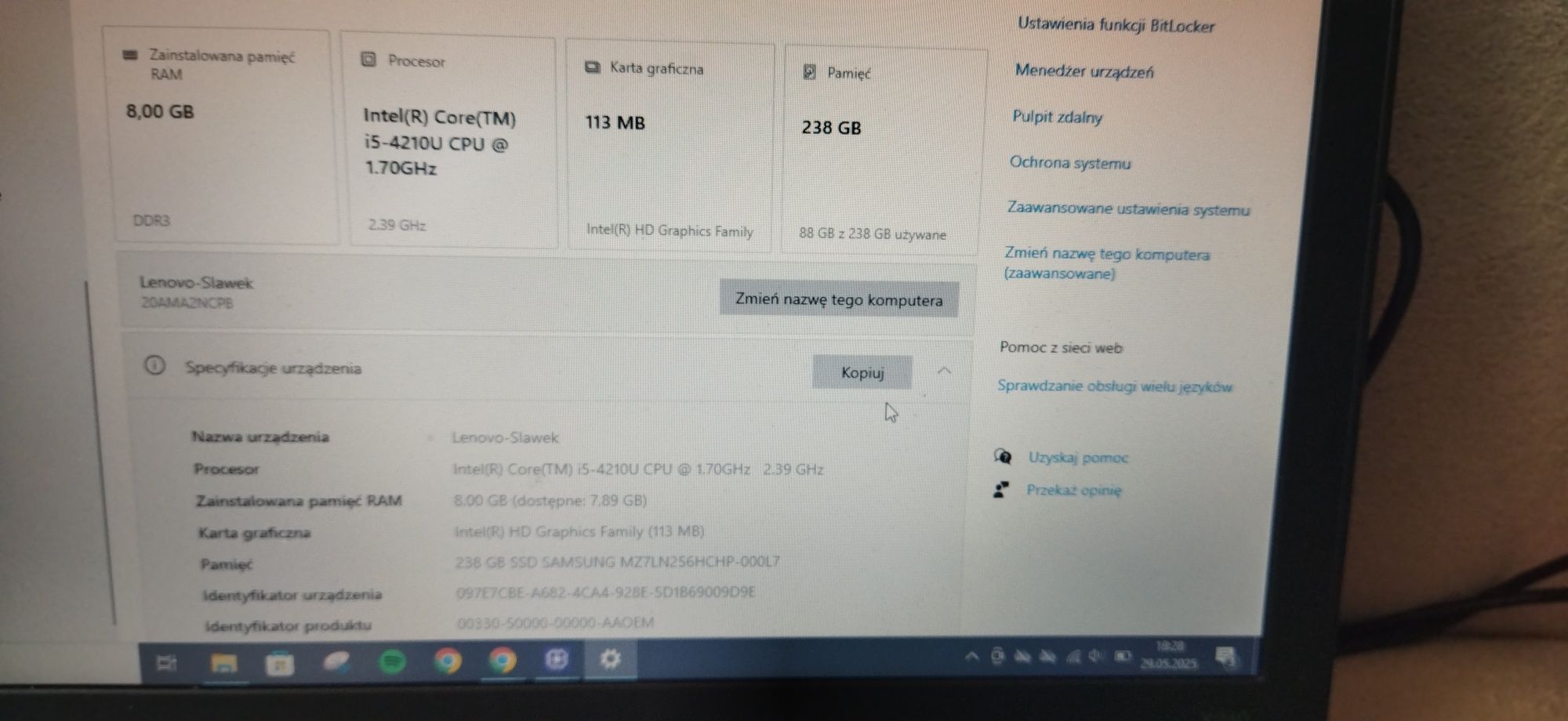 Laptop Lenovo t440 I5 4210, DDR3 8GB, SSD 256