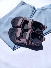 Шкіряні Teva босоніжки сандалі на липучках трекінгові спортивні