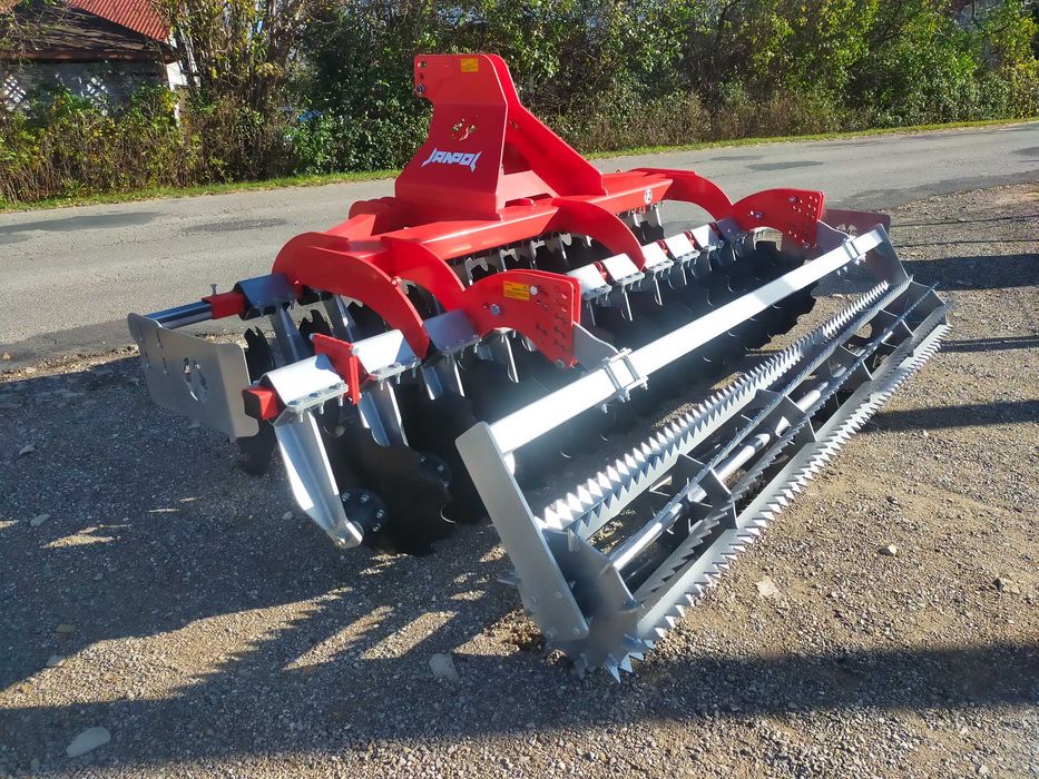 CIĘŻKA brona talerzowa agregat bez hydropaku JANPOL/ talerze fi 560
