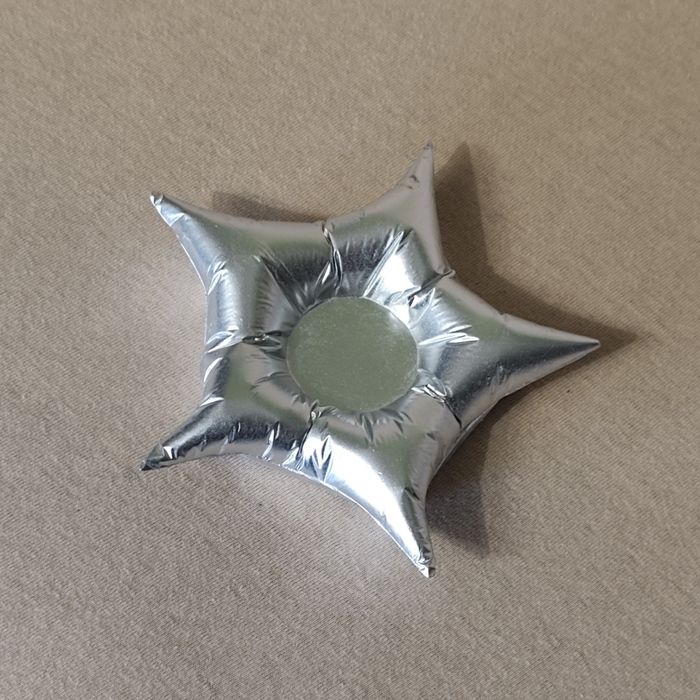 SREBRNY świecznik w kształcie GWIAZDY