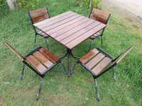 Комплект реставрованих меблів для саду, дачі та літніх кафе.