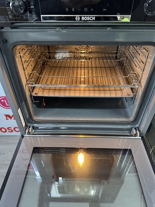 Чорна Духовка+мікро Bosch мікрохвильова піч духовий шкаф Бош