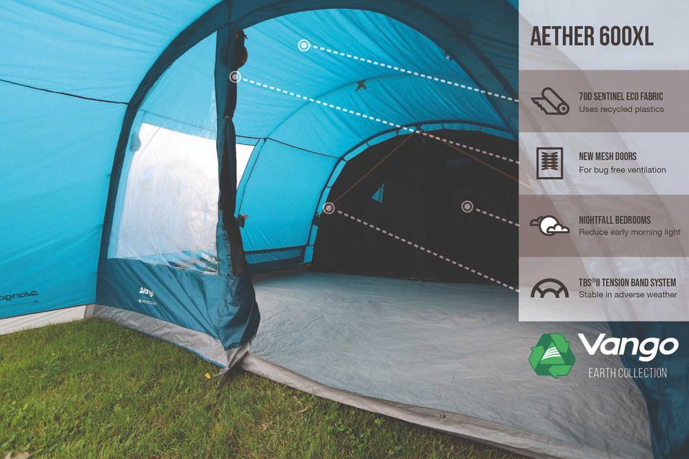 namiot rodzinny 6 osobowy VANGO AETHER 600XL
