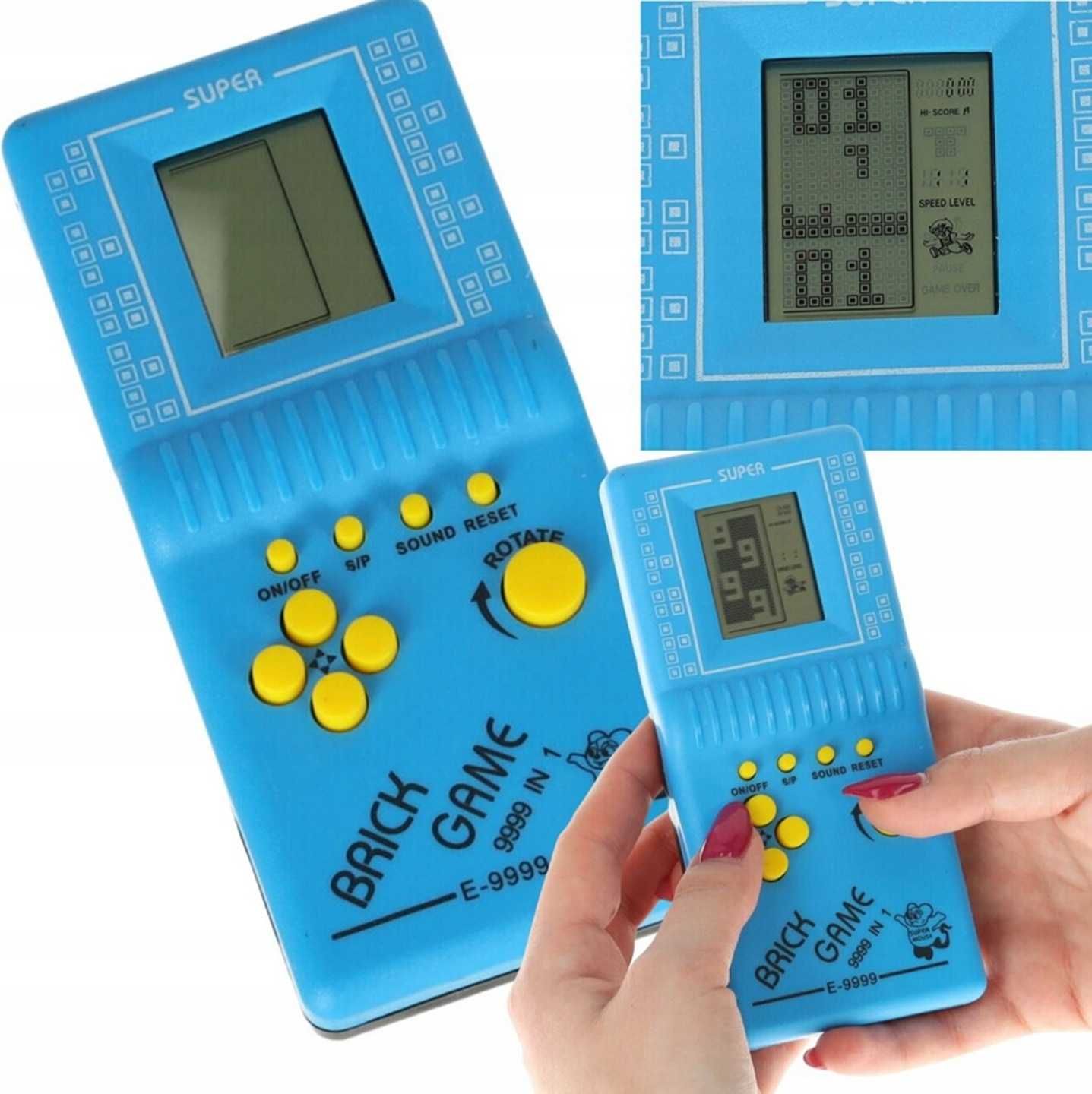 KONSOLA PRZENOŚNA RETRO TETRIS Formuła 1 Arkanoid Snake Ping-pong